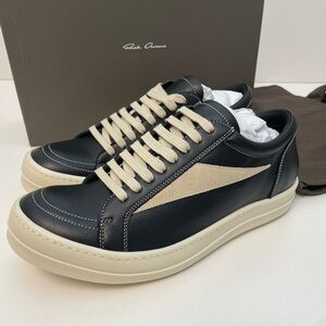 Rick Owens Black and Cream Men's Shoes